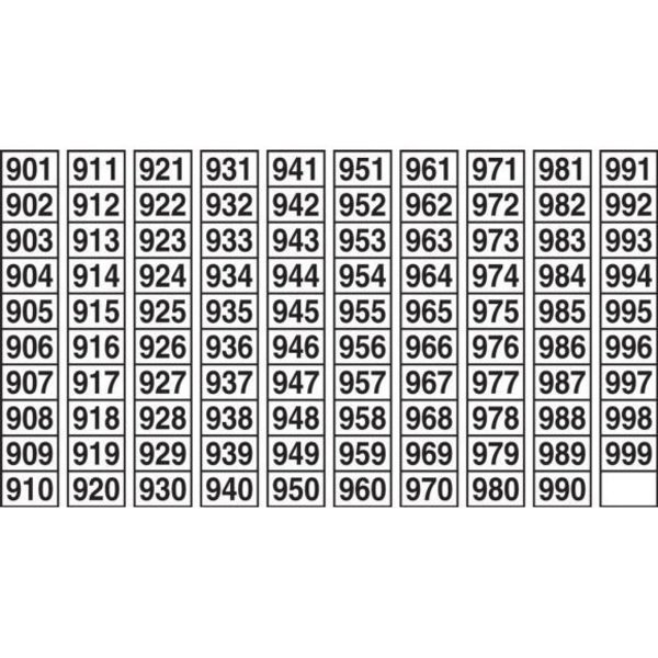 Accuform SEQUENTIAL NUMBER MARKERS 58IN NCS1059WT NCS1059WT